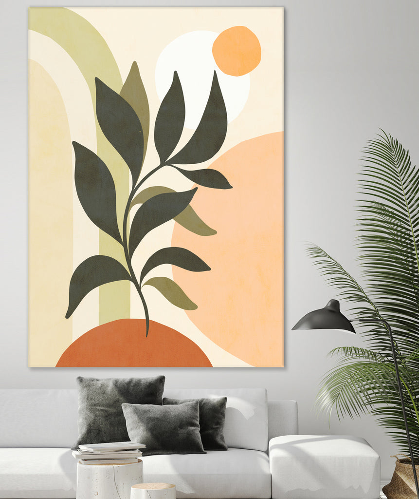 Earthy Tropical Foliage nº2 by Dominique Van Roey on GIANT ART - brown digital drawing