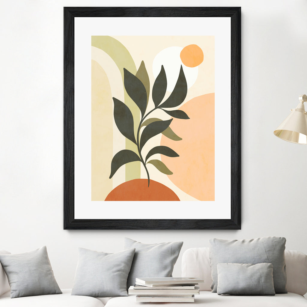 Earthy Tropical Foliage nº2 by Dominique Van Roey on GIANT ART - brown digital drawing