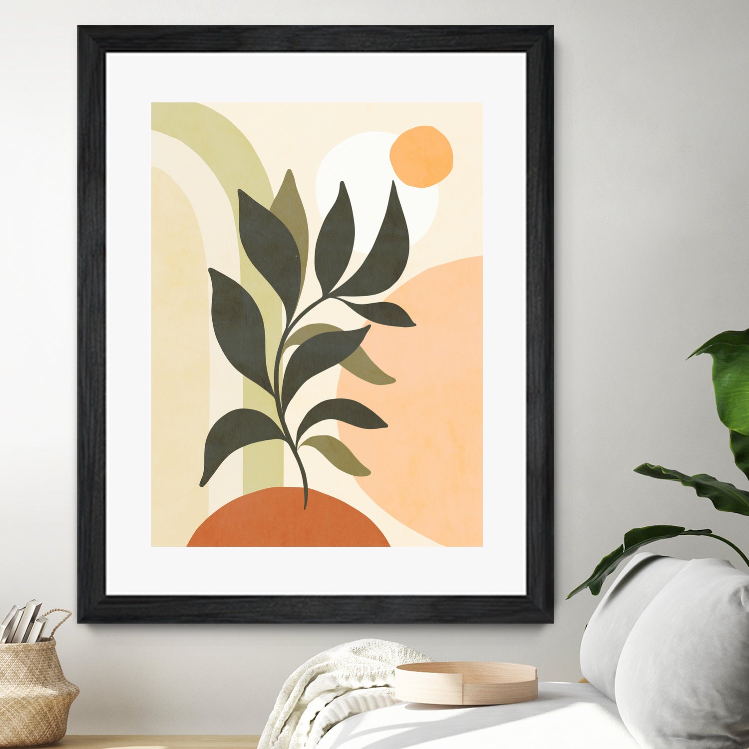 Earthy Tropical Foliage nº2 by Dominique Van Roey on GIANT ART - brown digital drawing