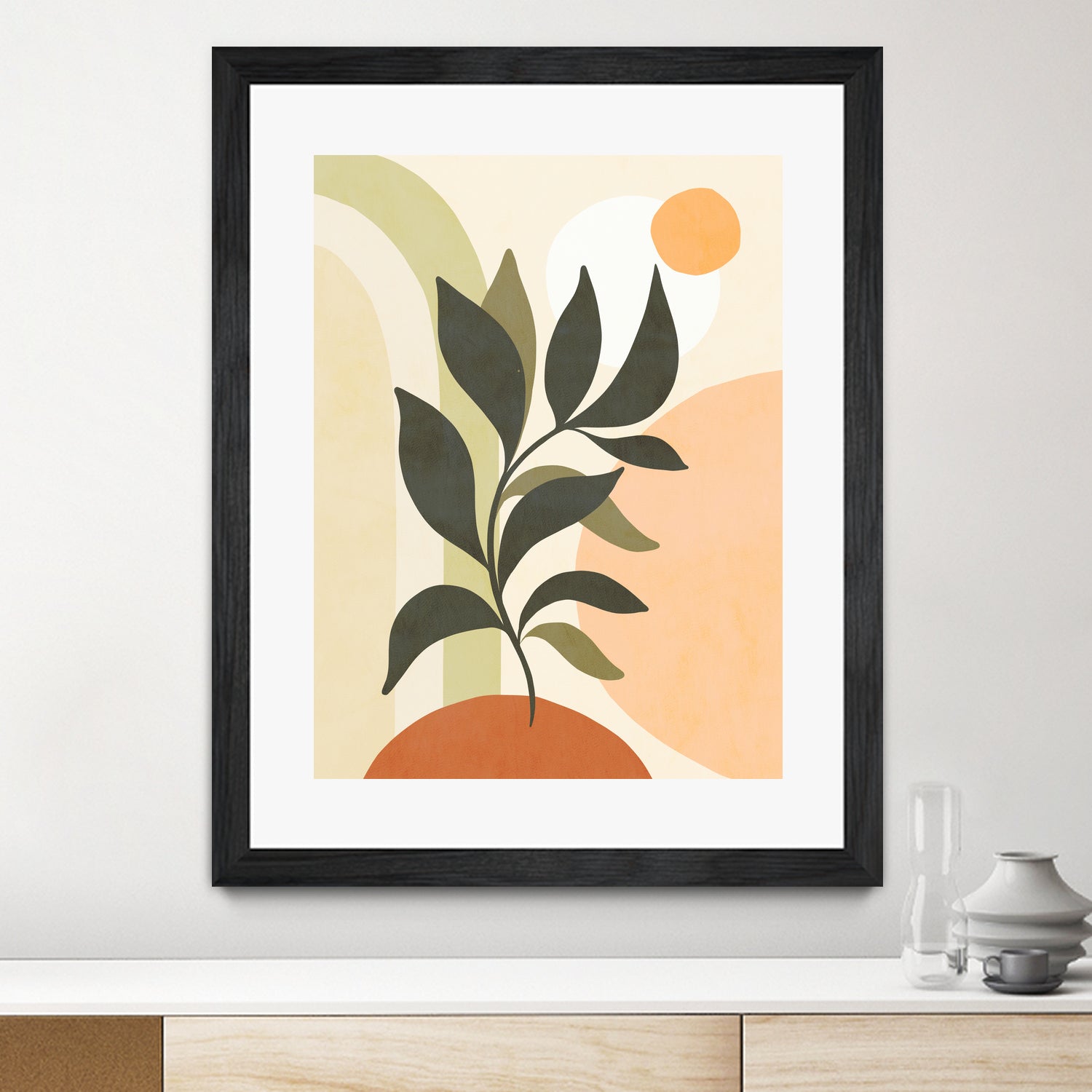 Earthy Tropical Foliage nº2 by Dominique Van Roey on GIANT ART - brown digital drawing