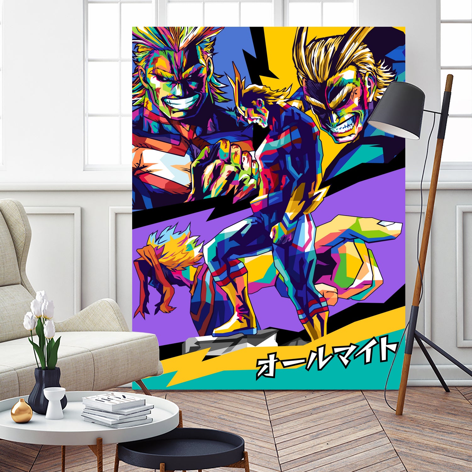 All Might Boku No Hero by Shichiro Ken on GIANT ART - blue digital drawing