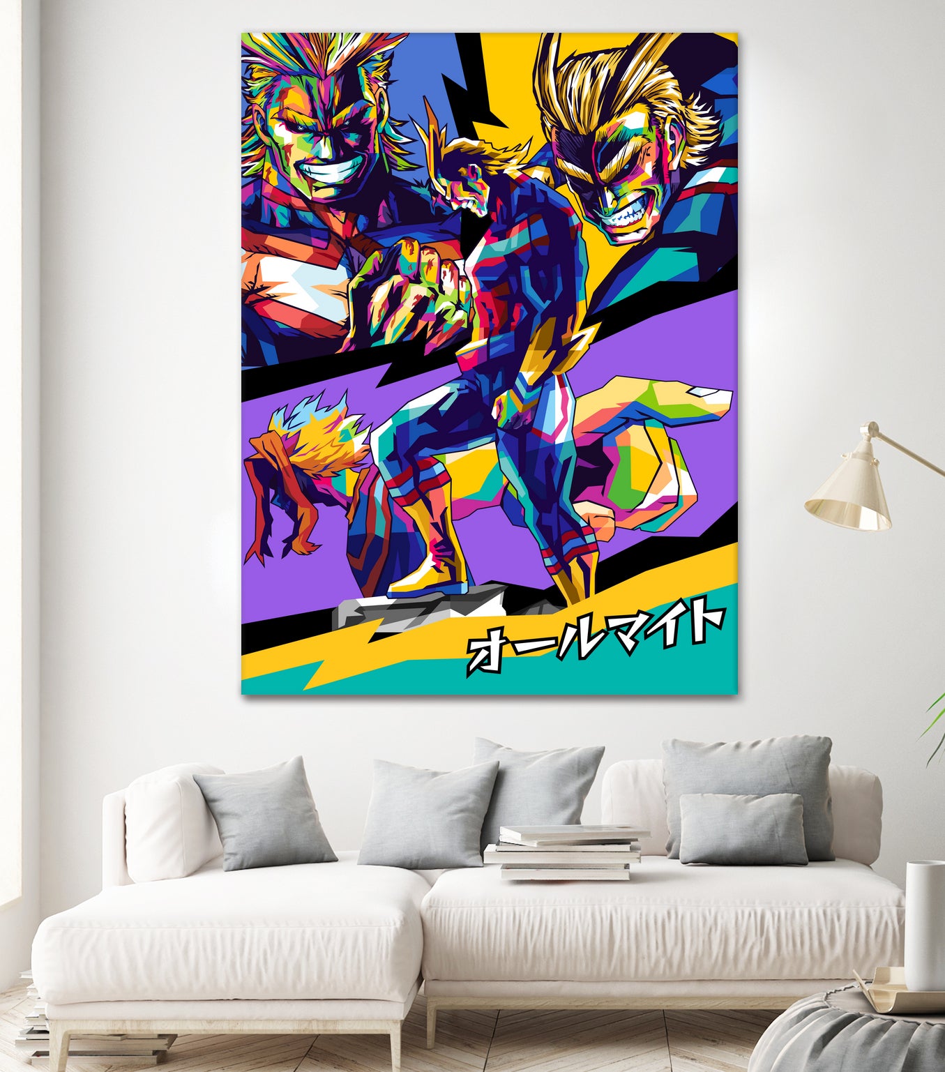 All Might Boku No Hero by Shichiro Ken on GIANT ART - blue digital drawing