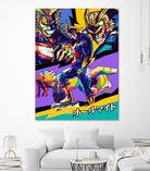 All Might Boku No Hero by Shichiro Ken on GIANT ART - blue digital drawing