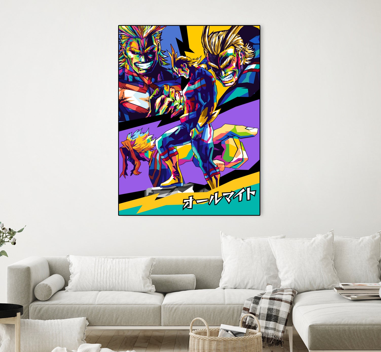 All Might Boku No Hero by Shichiro Ken on GIANT ART - blue digital drawing