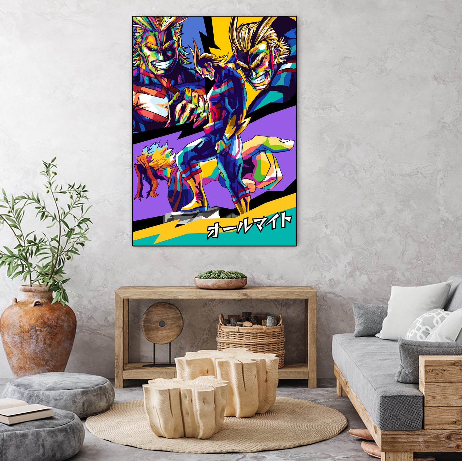 All Might Boku No Hero by Shichiro Ken on GIANT ART - blue digital drawing