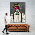 MONKEY business by eugenia retana on GIANT ART - black mixed media