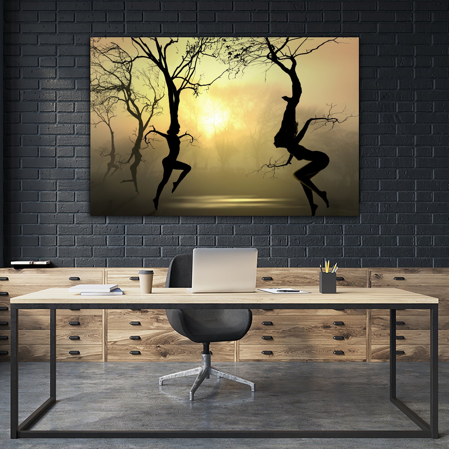 Dancing Trees by Igor Zenin on GIANT ART - black photo manipulation