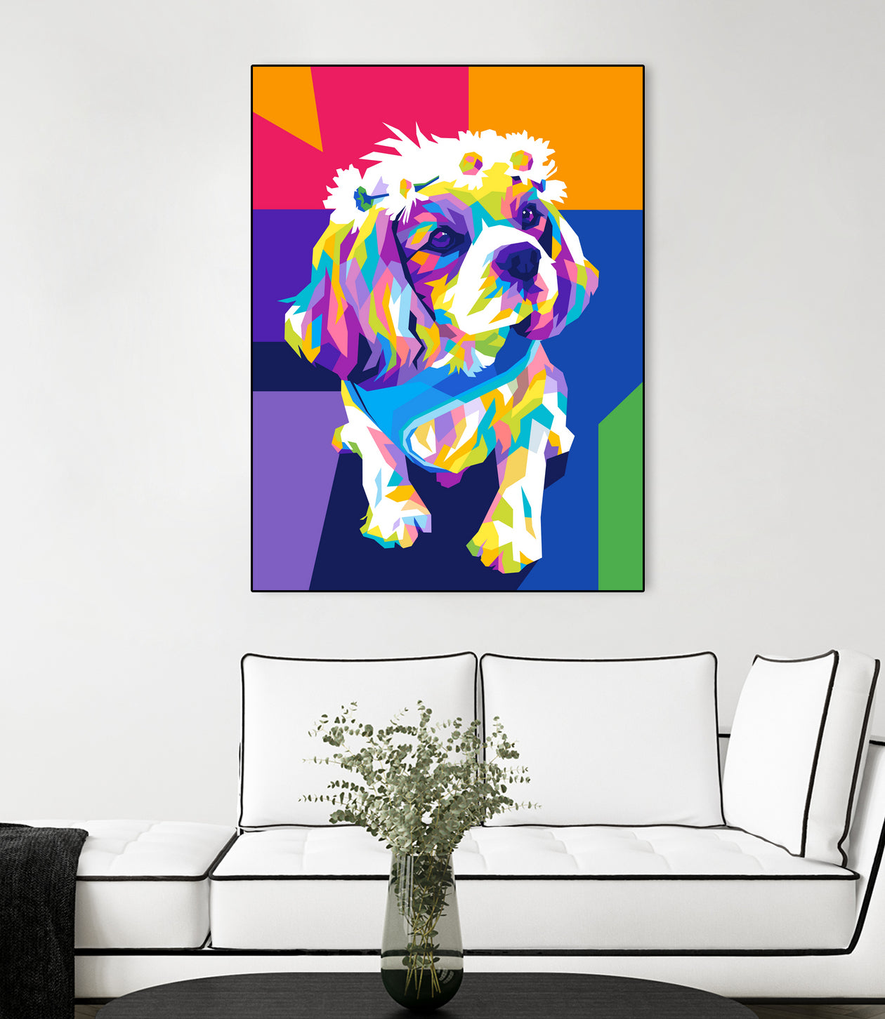 Dog by Art Style on GIANT ART - pink vector illustration