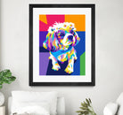 Dog by Art Style on GIANT ART - pink vector illustration