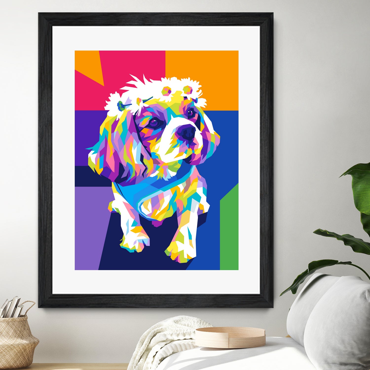 Dog by Art Style on GIANT ART - pink vector illustration