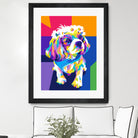 Dog by Art Style on GIANT ART - pink vector illustration