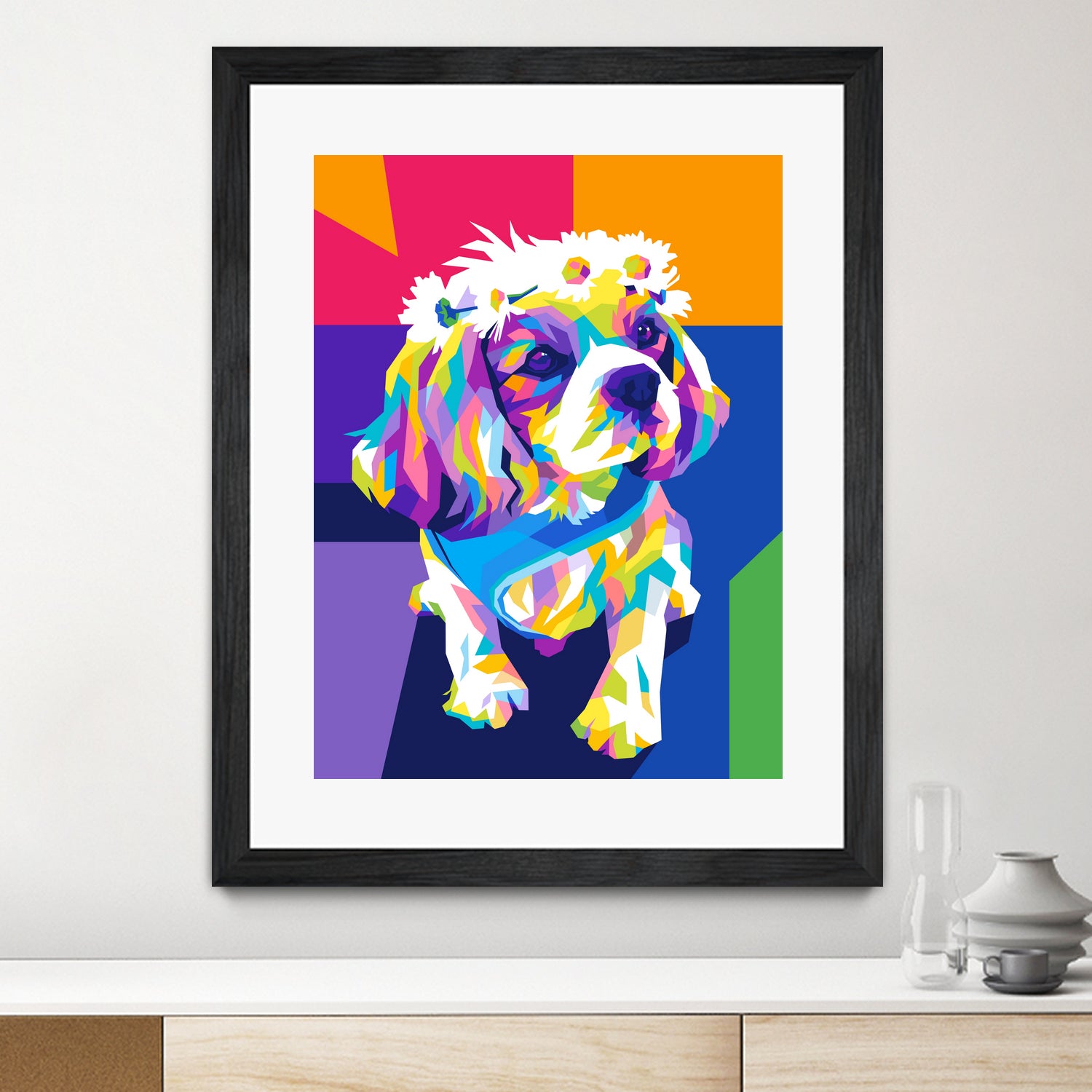 Dog by Art Style on GIANT ART - pink vector illustration