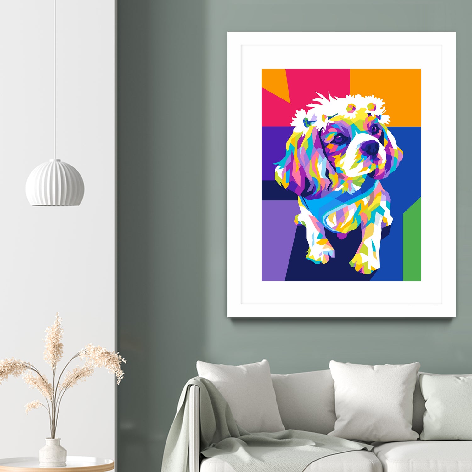 Dog by Art Style on GIANT ART - pink vector illustration