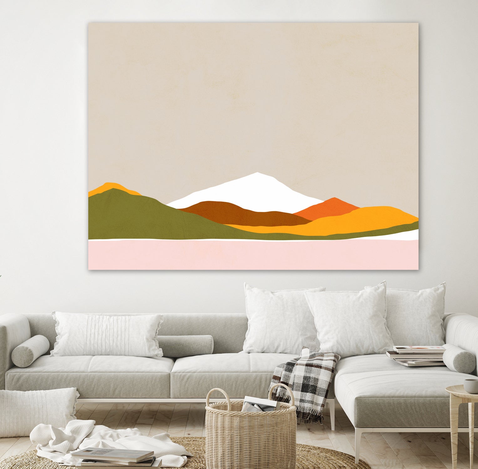 Minimal Landscape 1. Spring by Dominique Van Roey on GIANT ART - white digital drawing