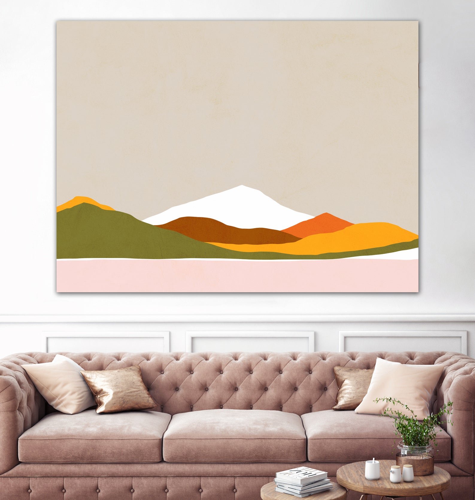 Minimal Landscape 1. Spring by Dominique Van Roey on GIANT ART - white digital drawing