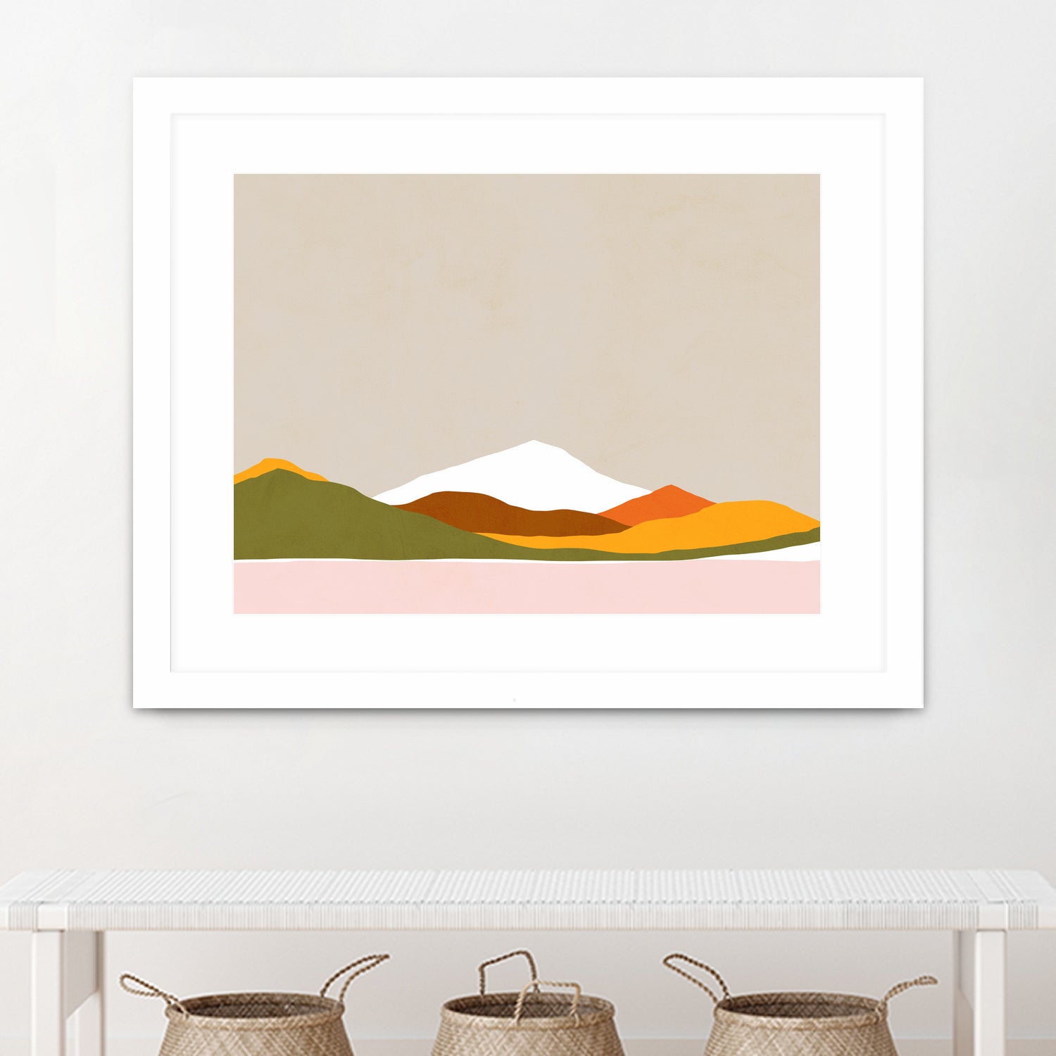 Minimal Landscape 1. Spring by Dominique Van Roey on GIANT ART - white digital drawing