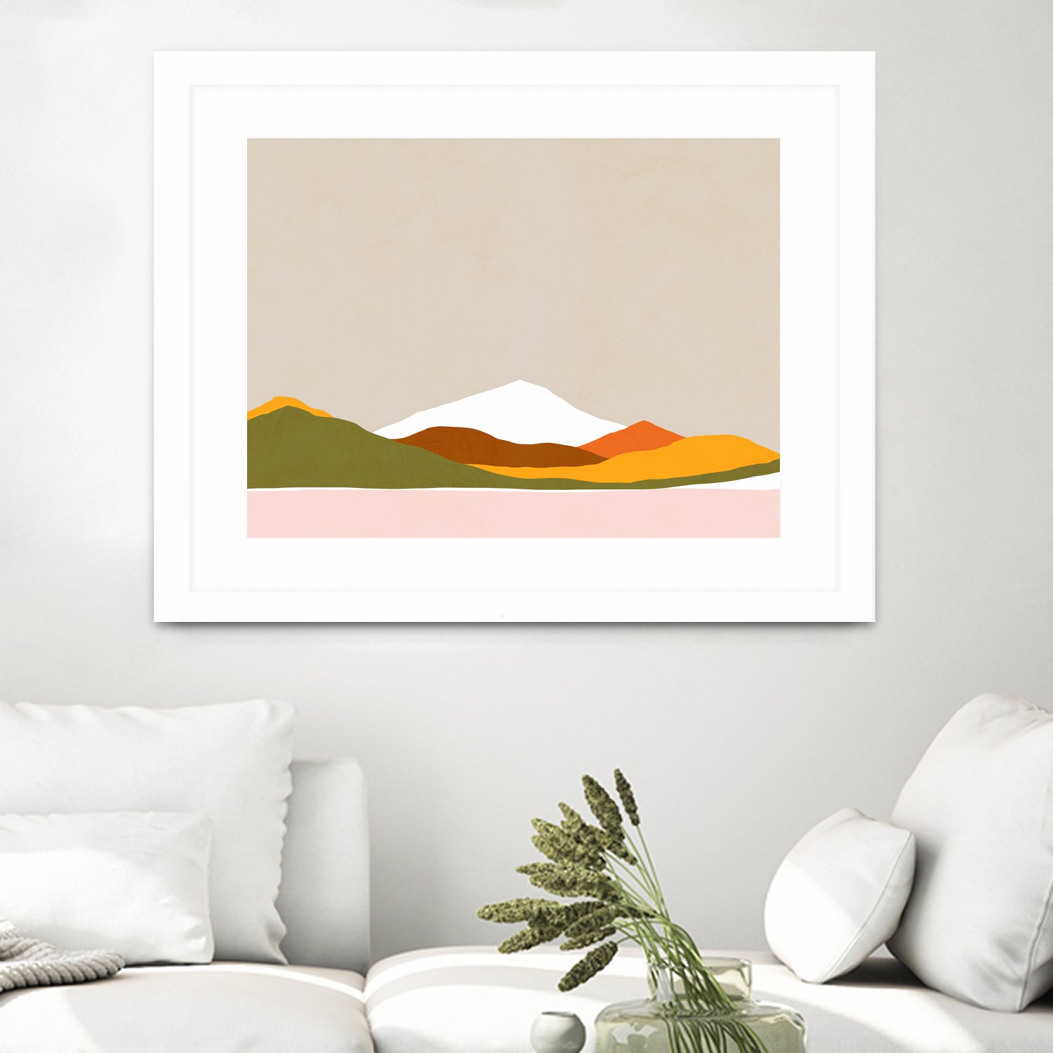 Minimal Landscape 1. Spring by Dominique Van Roey on GIANT ART - white digital drawing