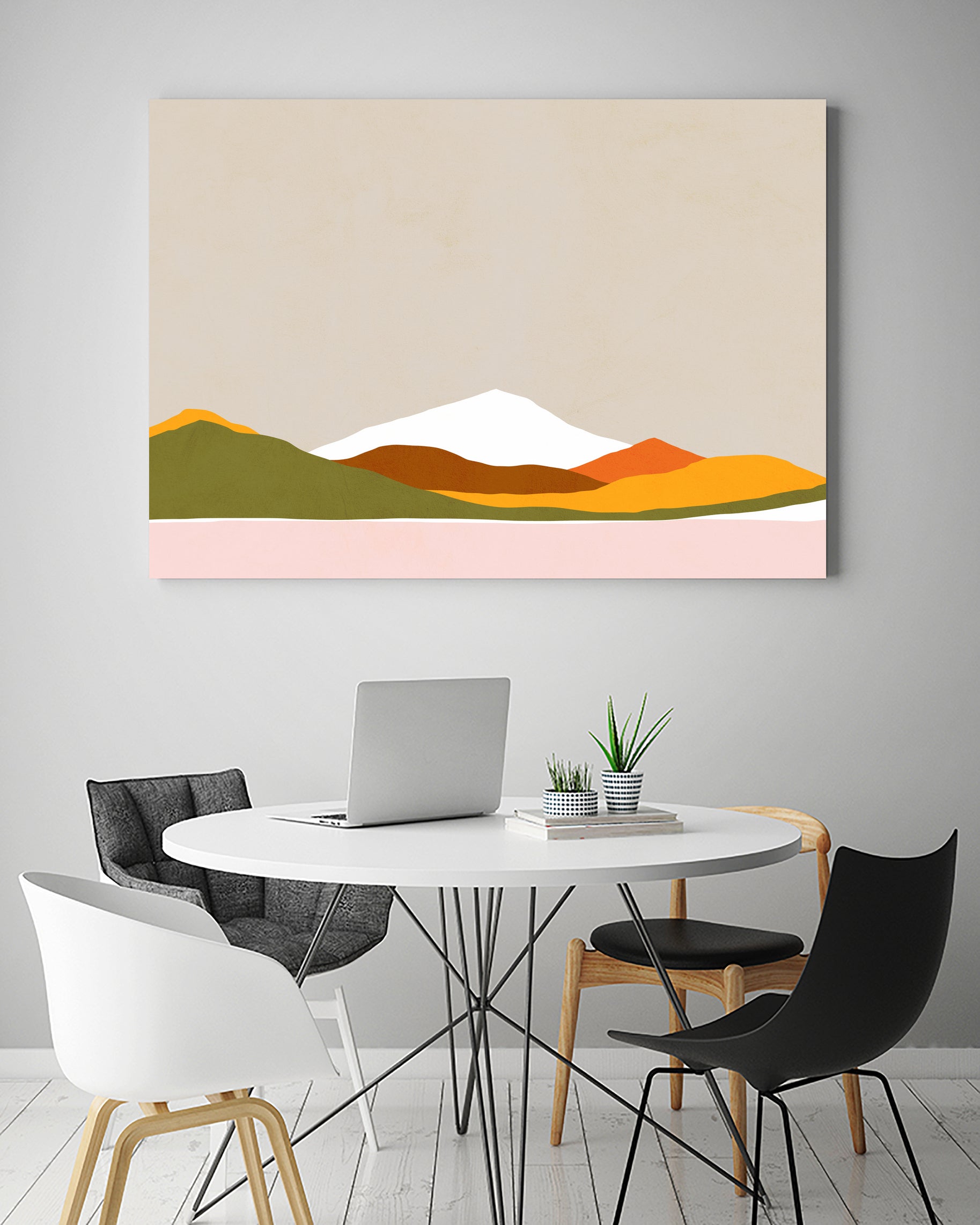 Minimal Landscape 1. Spring by Dominique Van Roey on GIANT ART - white digital drawing