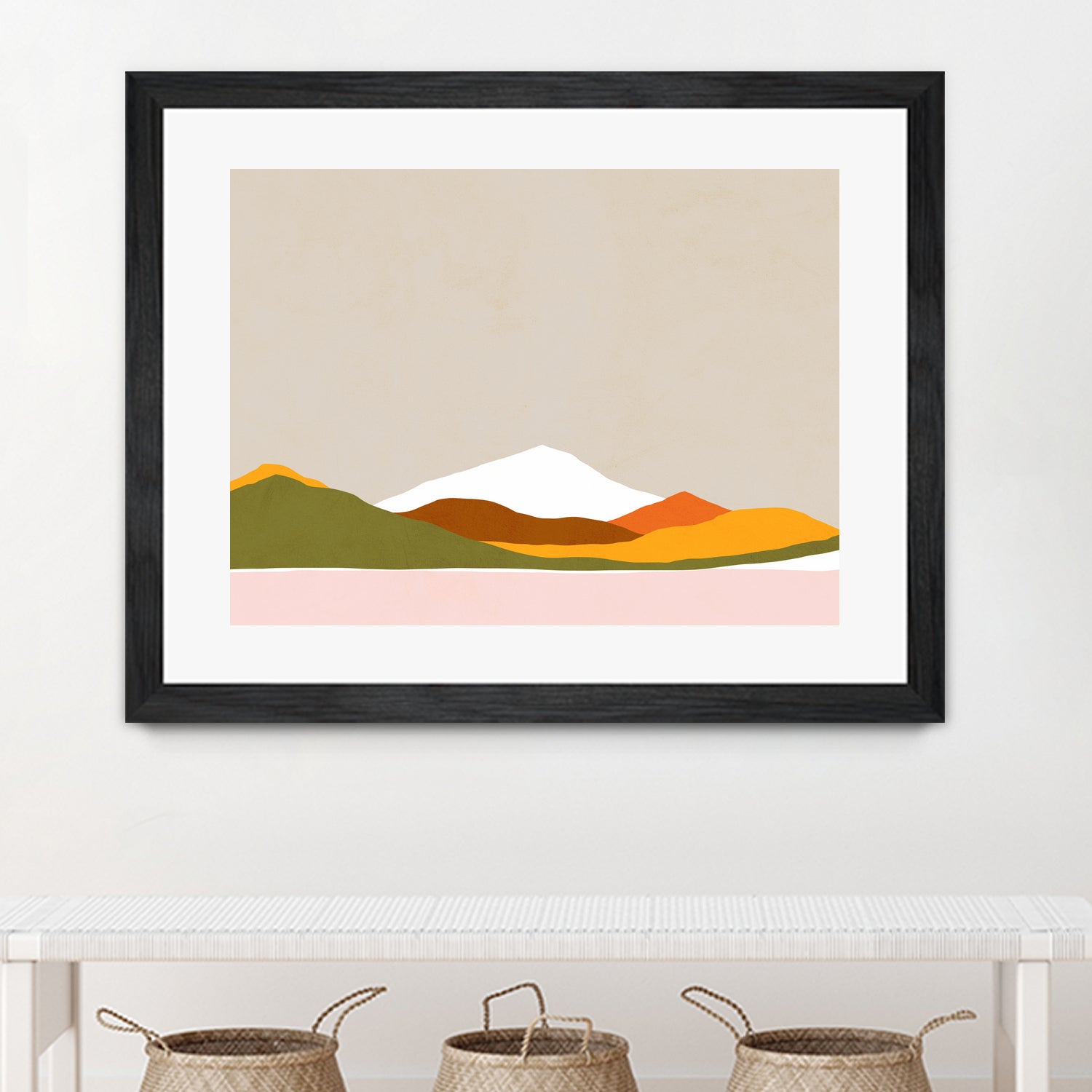 Minimal Landscape 1. Spring by Dominique Van Roey on GIANT ART - white digital drawing