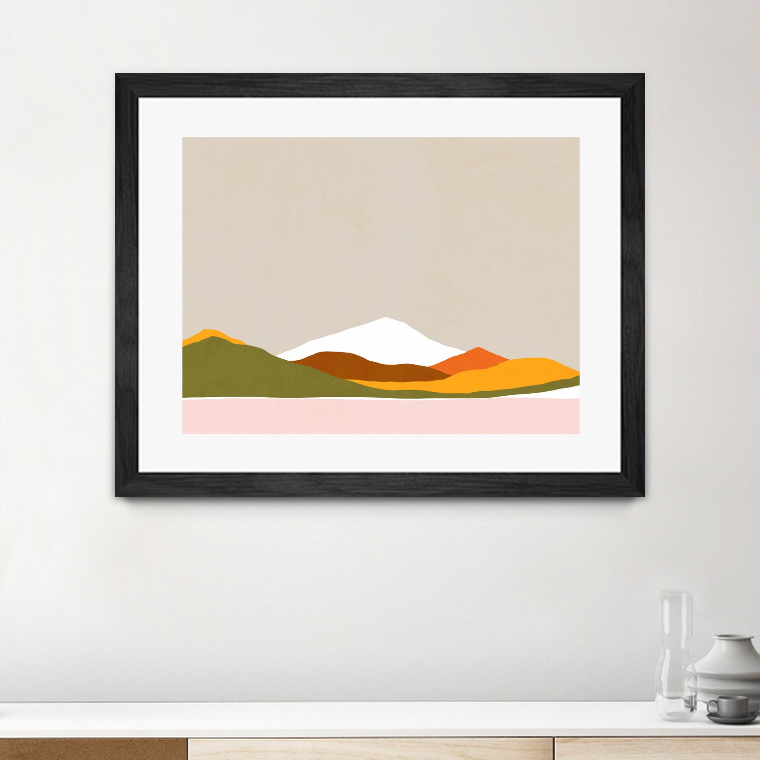 Minimal Landscape 1. Spring by Dominique Van Roey on GIANT ART - white digital drawing