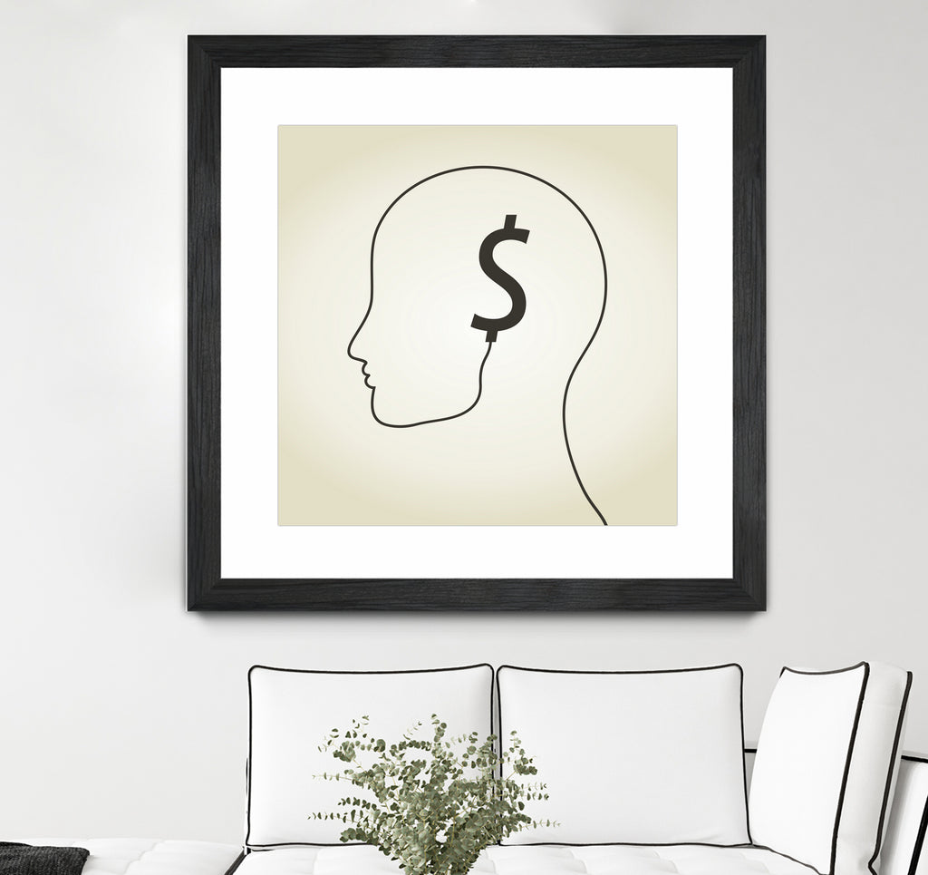 Dollar a head by Aleksandr Vector on GIANT ART - white vector illustration