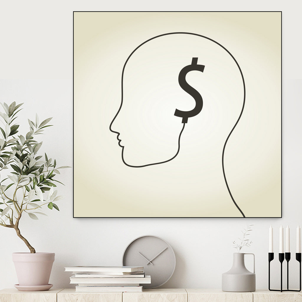 Dollar a head by Aleksandr Vector on GIANT ART - white vector illustration