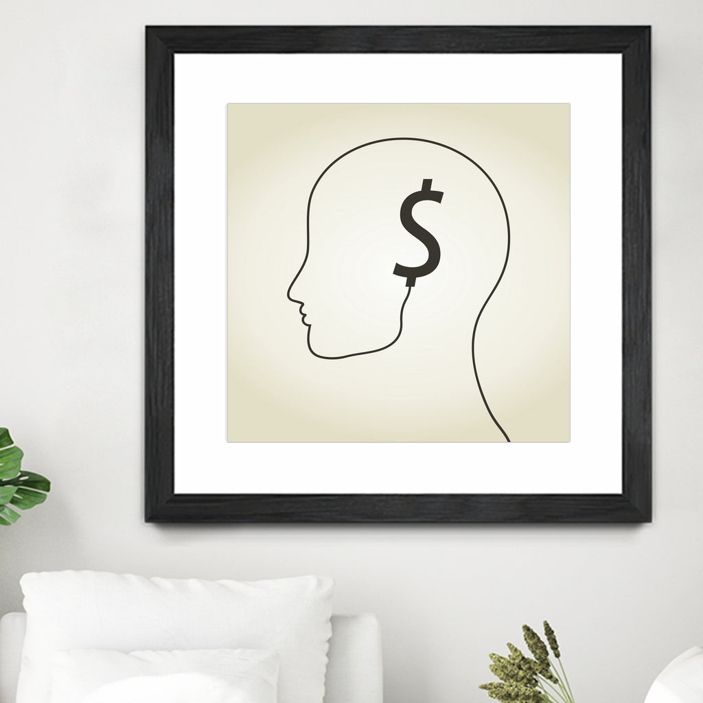 Dollar a head by Aleksandr Vector on GIANT ART - white vector illustration