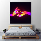 Psychedelic Energy Hands 1 (GIF) by Francois Martin Painchaud on GIANT ART - pink character design