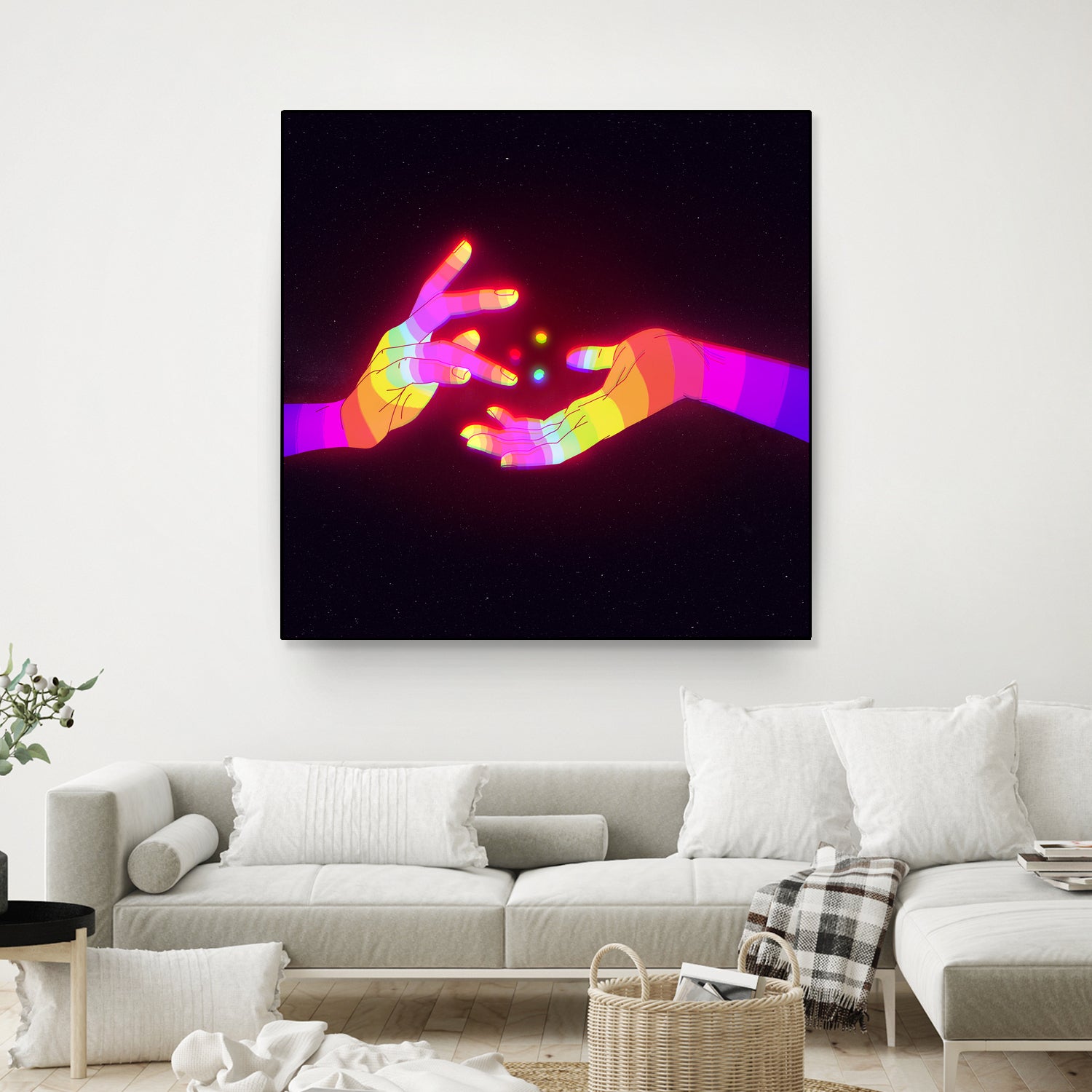 Psychedelic Energy Hands 1 (GIF) by Francois Martin Painchaud on GIANT ART - pink character design