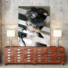 Renoir’s Young Girl in a Black Hat & Brigitte Bardot by Luigi Tarini on GIANT ART - gray photo manipulation