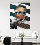 Van Gogh's Self Portrait & Paul Newman by Luigi Tarini on GIANT ART - orange photo manipulation