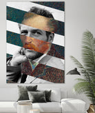 Van Gogh's Self Portrait & Paul Newman by Luigi Tarini on GIANT ART - orange photo manipulation