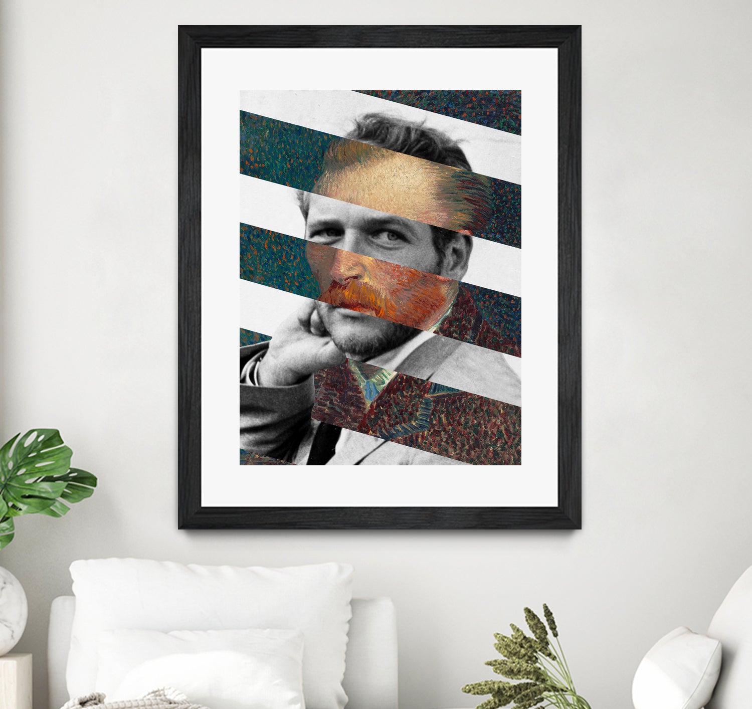 Van Gogh's Self Portrait & Paul Newman by Luigi Tarini on GIANT ART - orange photo manipulation