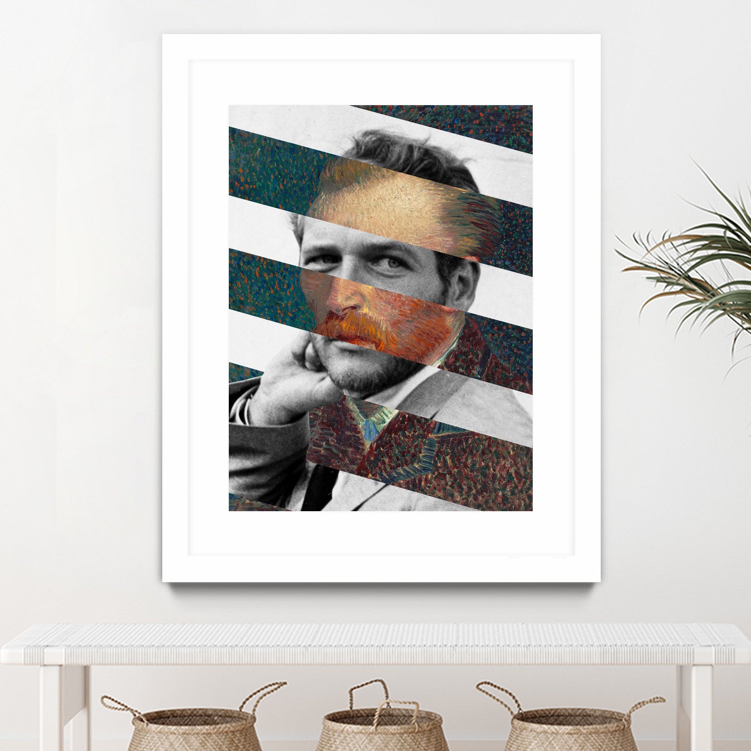 Van Gogh's Self Portrait & Paul Newman by Luigi Tarini on GIANT ART - orange photo manipulation