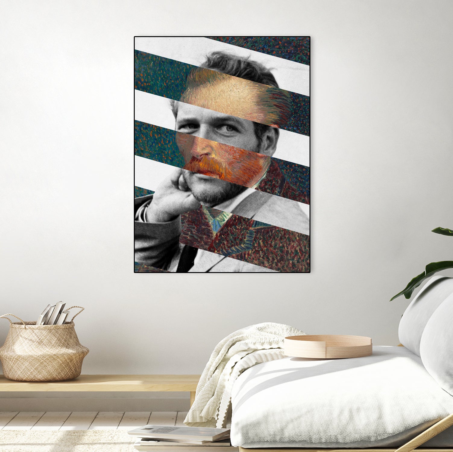 Van Gogh's Self Portrait & Paul Newman by Luigi Tarini on GIANT ART - orange photo manipulation