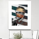 Van Gogh's Self Portrait & Paul Newman by Luigi Tarini on GIANT ART - orange photo manipulation