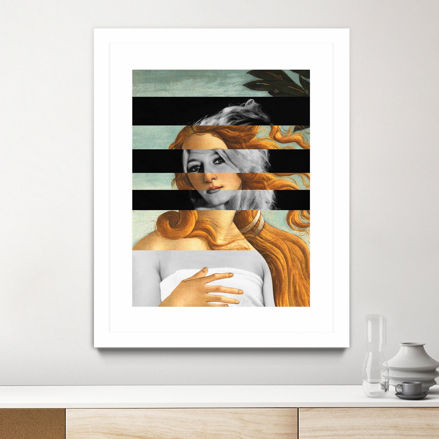 LA VENUS BLONDE - Pop Retro Collage, Mashup, Pop Art by Luigi Tarini on GIANT ART - gray photo manipulation