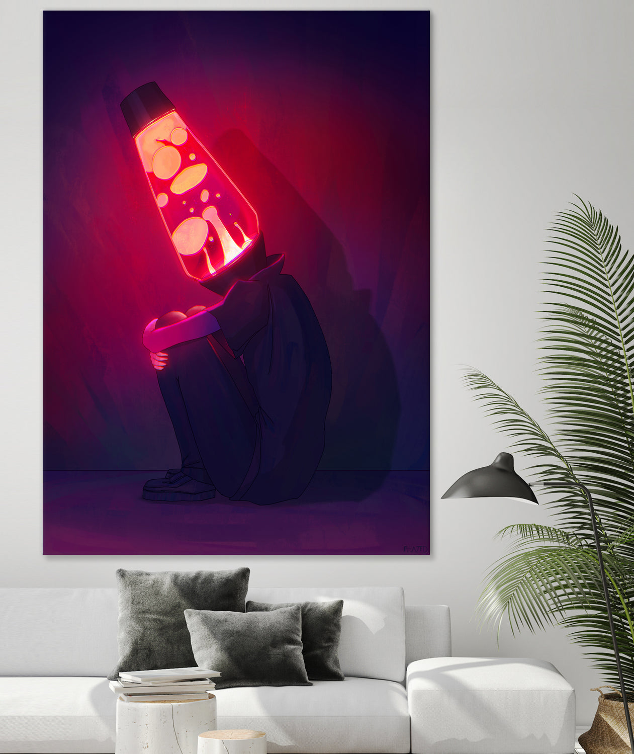 Lava Lamp Head by Francois Martin Painchaud on GIANT ART - red character design