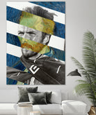 Van Gogh's Self Portrait and Clint Eastwood by Luigi Tarini on GIANT ART - blue photo manipulation