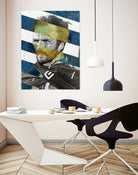 Van Gogh's Self Portrait and Clint Eastwood by Luigi Tarini on GIANT ART - blue photo manipulation