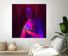 Vibing Psychonaut Girl 3 (GIF) by Francois Martin Painchaud on GIANT ART - pink character design