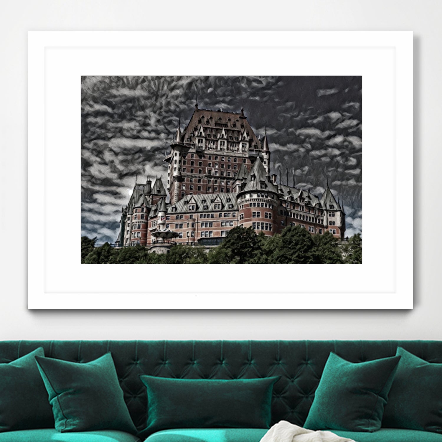 Canada Château Frontenac Artistic Illustration Rough by Renna Jason on GIANT ART - white cartooning