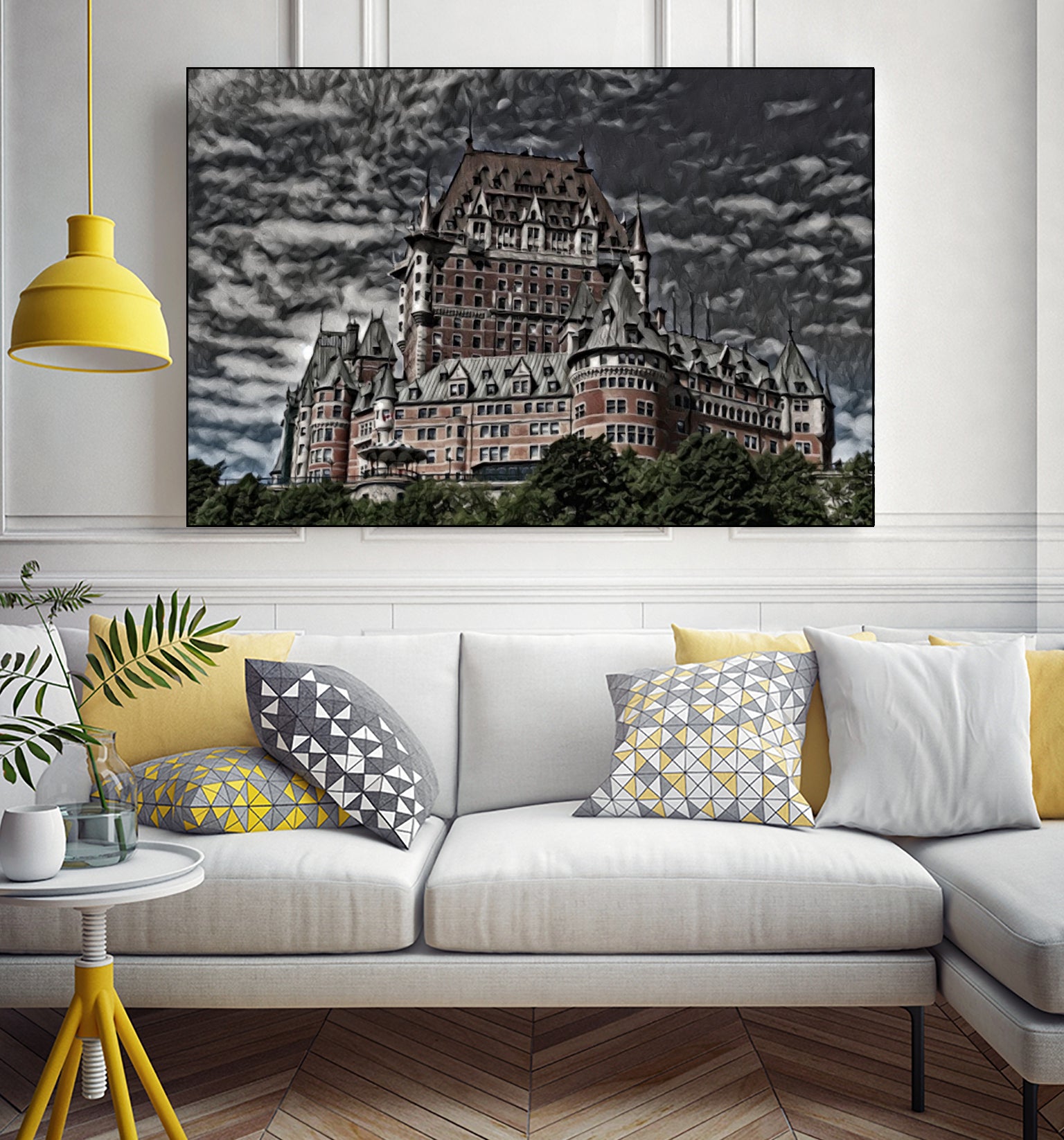 Canada Château Frontenac Artistic Illustration Rough by Renna Jason on GIANT ART - white cartooning