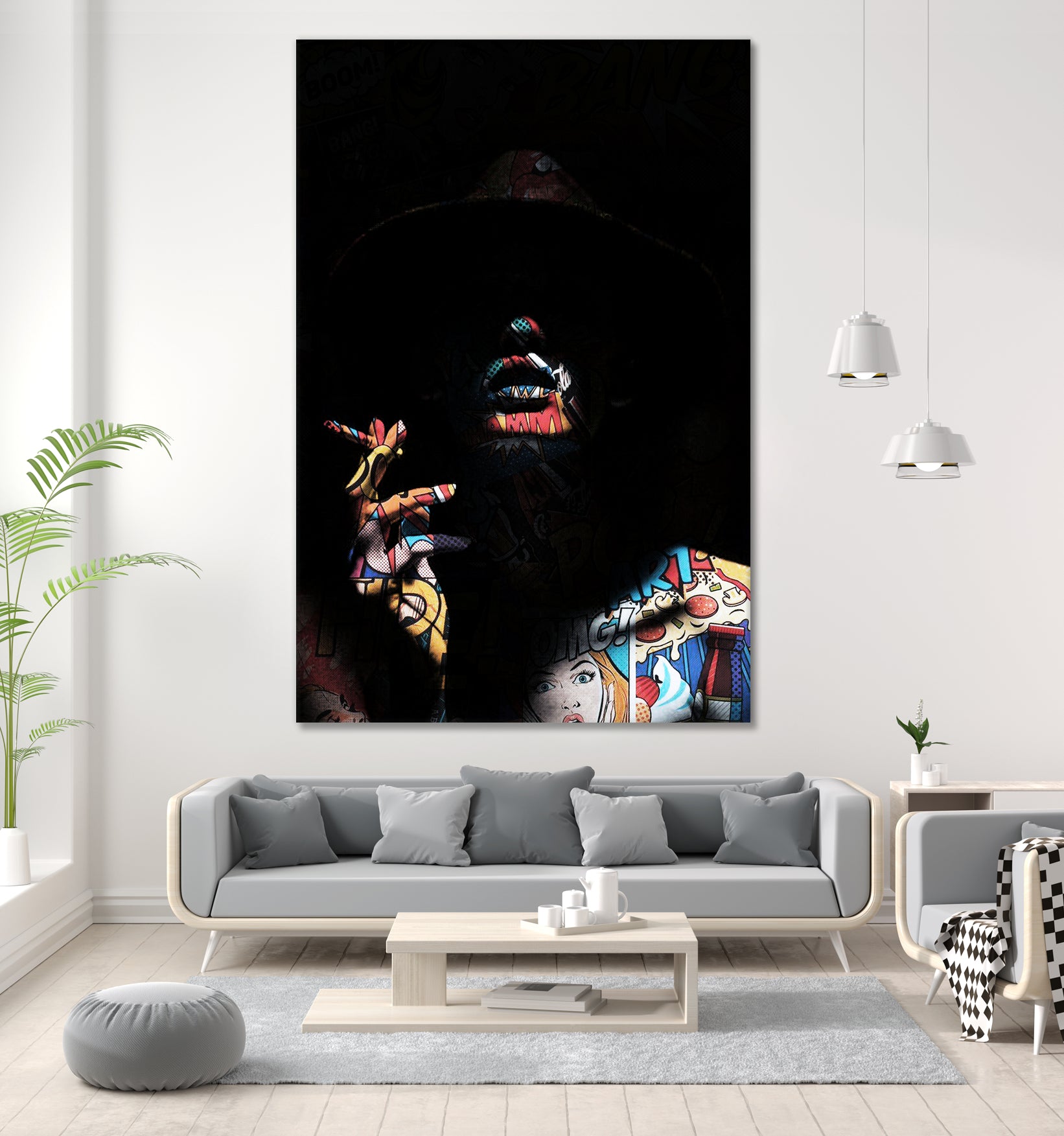 Pop art in the shadows by Menelaos Trompoukis on GIANT ART - black digital painting