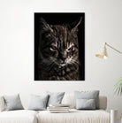 Creepy Kitten Portrait Photo Illustration by Daniel Ferreira-Leites on GIANT ART - black mixed media