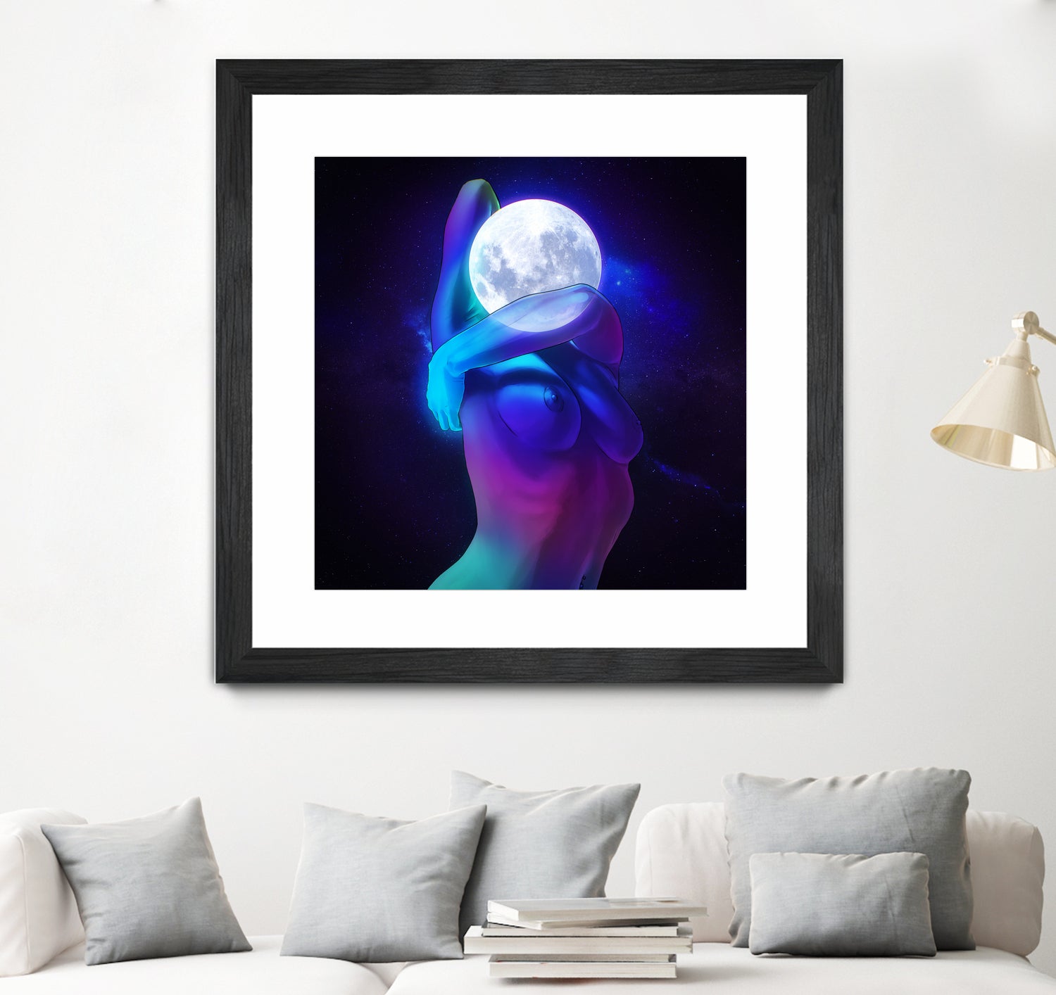 Moon Head by Francois Martin Painchaud on GIANT ART - blue character design