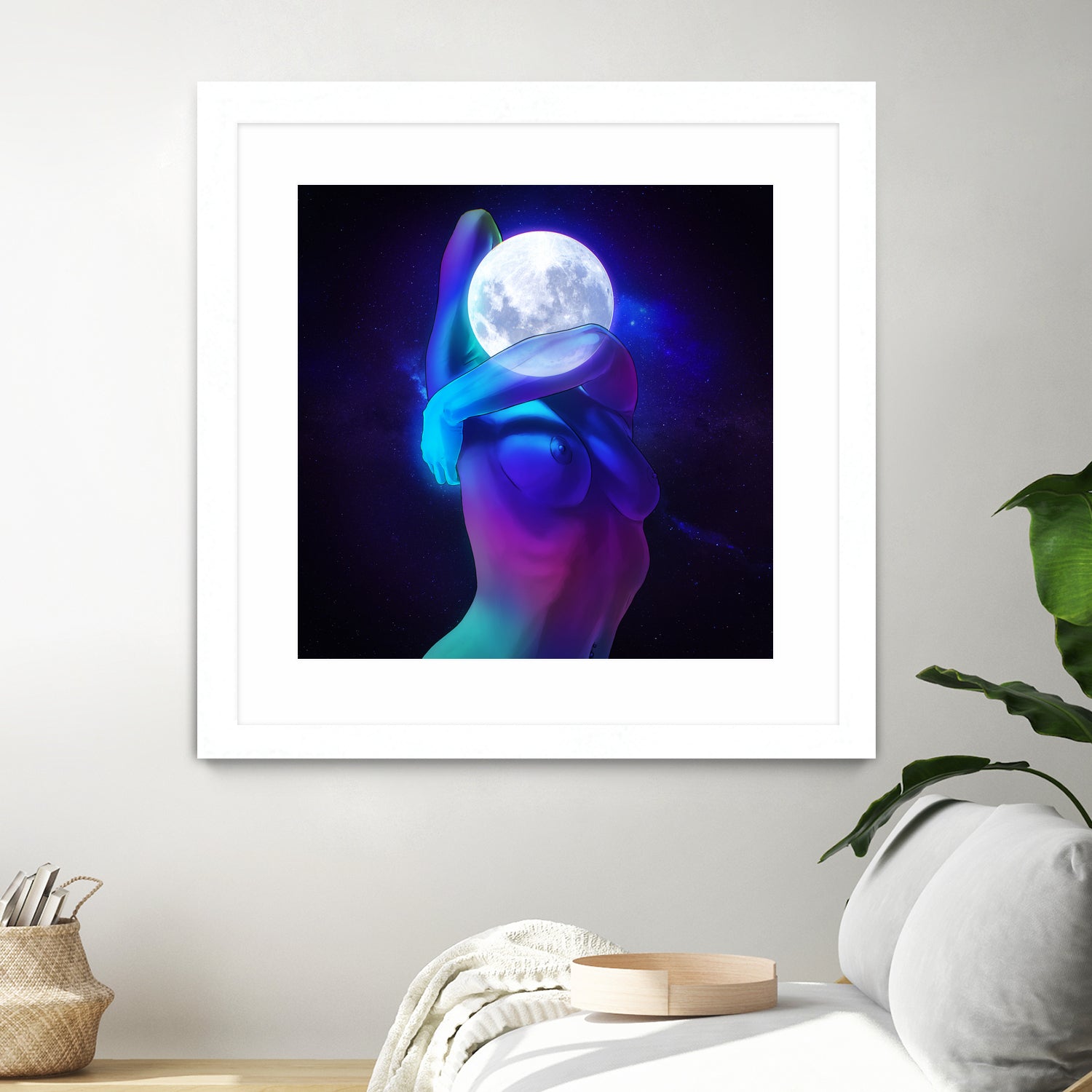 Moon Head by Francois Martin Painchaud on GIANT ART - blue character design