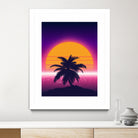 Retrowave Palm Sunset by Muhammad Daffa Umar on GIANT ART - black photo illustration