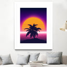 Retrowave Palm Sunset by Muhammad Daffa Umar on GIANT ART - black photo illustration