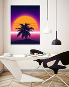 Retrowave Palm Sunset by Muhammad Daffa Umar on GIANT ART - black photo illustration